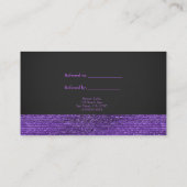 Carte De Référencement Séquins de glam moderne violet et gris aiguise un (Dos)