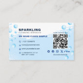 Carte De Référencement Service de nettoyage professionnel bleu moderne et (Dos)