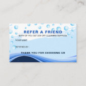 Carte De Référencement Service de nettoyage professionnel bleu moderne et (Devant)