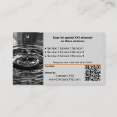 Carte De Référencement Services B2B sophistiqués QR Code gris (Devant)