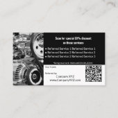 Carte De Référencement Services B2B sophistiqués QR Code noir et blanc (Devant)
