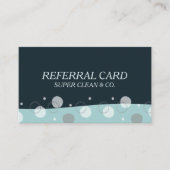 Carte De Référencement Services de nettoyage bleu foncé minimal moderne (Devant)