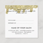 Carte De Référencement Signature holographique moderne Glam Parties scint (Dos)