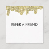 Carte De Référencement Signature holographique moderne Glam Parties scint (Devant)