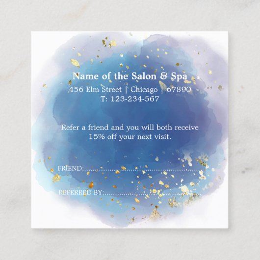 Carte De Référencement Signature holographique Script moderne Parties sci (Dos)