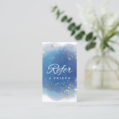 Carte De Référencement Signature holographique Script moderne Parties sci (Debout devant)