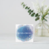 Carte De Référencement Signature holographique Script moderne Parties sci (Debout devant)