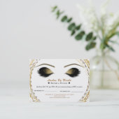 Carte De Référencement Silver Gold Glam Lashes à un ami Afcare (Debout devant)