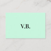 Carte De Référencement Simple couleur unie ajouter nom texte monogramme (Dos)