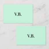 Carte De Référencement Simple couleur unie ajouter nom texte monogramme (Devant / Derrière)