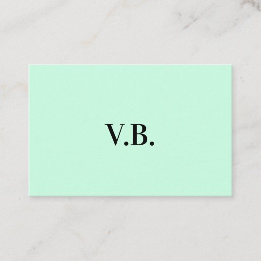 Carte De Référencement Simple couleur unie ajouter nom texte monogramme (Devant)