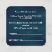 Carte De Référencement Simple Elegant Aqua bleu et blanc aiguillage (Dos)