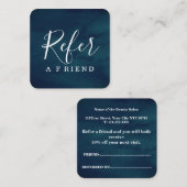 Carte De Référencement Simple Elegant Aqua bleu et blanc aiguillage (Devant / Derrière)