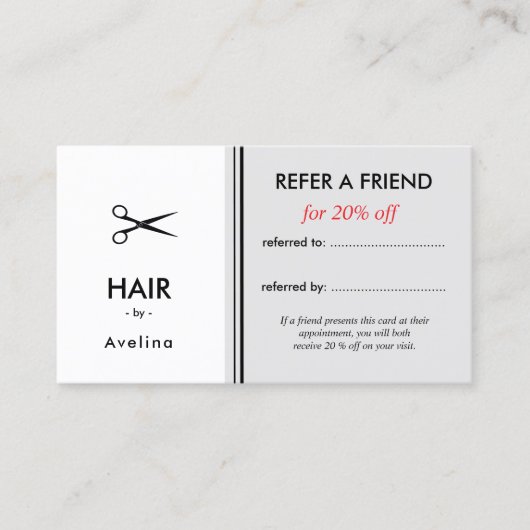 Carte De Référencement Simple elegant business light beauty salon (Devant)