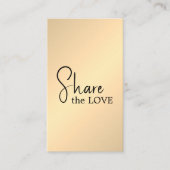 Carte De Référencement Simple Elegant Faux Gold Black Salon (Devant)