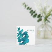 Carte De Référencement Simple Élégant Floral de Eucalyptus Fidélité (Debout devant)