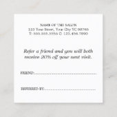 Carte De Référencement Simple Elegant Grey White Faux Gold Heart (Dos)