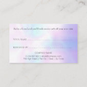 Carte De Référencement Simple Élégant Iridescent (Dos)