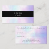 Carte De Référencement Simple Élégant Iridescent (Devant / Derrière)
