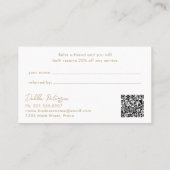 Carte De Référencement Simple élégant moderne (Dos)