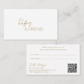 Carte De Référencement Simple élégant moderne (Devant / Derrière)