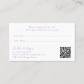 Carte De Référencement Simple élégant moderne (Dos)