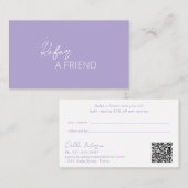 Carte De Référencement Simple élégant moderne (Devant / Derrière)