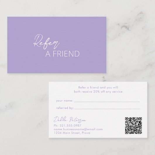 Carte De Référencement Simple élégant moderne (Devant / Derrière)