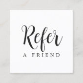 Carte De Référencement Simple élégant noir et blanc (Devant)
