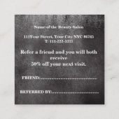 Carte De Référencement Simple Elegant noir et blanc tableau de bord de ré (Dos)