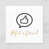 Carte De Référencement Simple Elegant Noir et Faux Or (Devant)