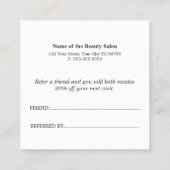 Carte De Référencement Simple Elegant Rose pâle Or (Dos)