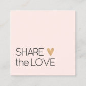 Carte De Référencement Simple Elegant Rose White Gold Heart (Devant)