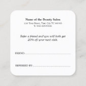 Carte De Référencement Simple Élégant Rouge Blanc Cœur en Or Faux (Dos)