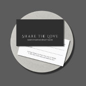 Carte De Référencement Simple élégant salon de beauté noir blanc