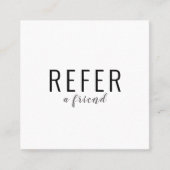 Carte De Référencement Simple Élégant Script Blanc (Devant)