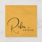 Carte De Référencement Simple Elegant Texture Salon Jaune (Devant)