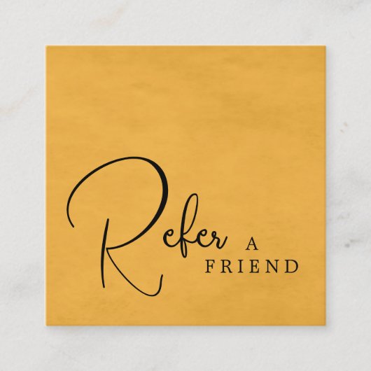 Carte De Référencement Simple Elegant Texture Salon Jaune (Devant)