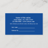 Carte De Référencement simple et minimal ajouter votre nom magasin salon  (Dos)