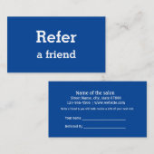 Carte De Référencement simple et minimal ajouter votre nom magasin salon  (Devant / Derrière)