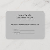 Carte De Référencement simple et minimal ajouter votre nom magasin salon  (Dos)