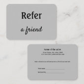 Carte De Référencement simple et minimal ajouter votre nom magasin salon  (Devant / Derrière)