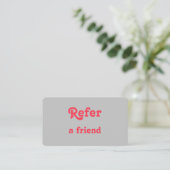 Carte De Référencement simple et minimal ajouter votre nom magasin salon (Debout devant)