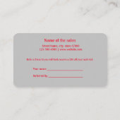 Carte De Référencement simple et minimal ajouter votre nom magasin salon (Dos)