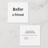 Carte De Référencement simple et minimal ajouter votre nom magasin salon  (Devant / Derrière)