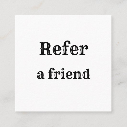 Carte De Référencement simple et minimal ajouter votre nom magasin salon  (Devant)