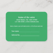 Carte De Référencement simple et minimal ajouter votre nom magasin salon (Dos)
