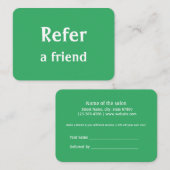 Carte De Référencement simple et minimal ajouter votre nom magasin salon (Devant / Derrière)