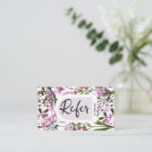 Carte De Référencement Simple Floral référencer une impression d'ami (Debout devant)