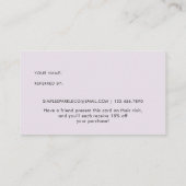 Carte De Référencement Simple Floral référencer une impression d'ami (Dos)